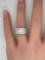 ESTATE .62CT DIAMOND BAND RING. 14K WHITE GOLD. 9.1 GRAMS