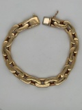 ESTATE 14K YELLOW GOLD LINK BRACELET 64.0 GRAMS; 8.5? LENGTH