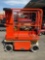 2017 JLG MAN LIFT MODEL 1230ES, ELECTRIC, APPROX MAX PLATFORM HEIGHT 12FT