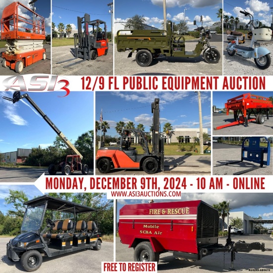 12/09 FL PUBLIC EQUIPMENT AUCTION