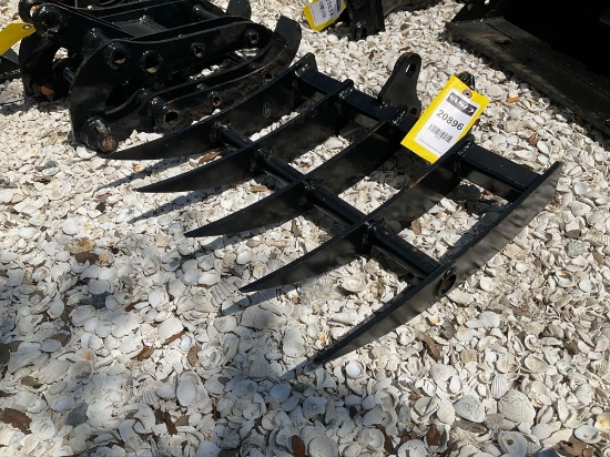 ( 1 ) UNUSED RAKE... ATTACHMENT FOR MINI EXCAVATOR