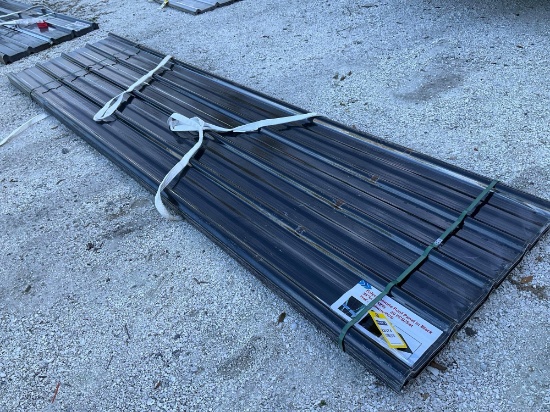 ( 1 ) STACK OF UNUSED POLYCARBONATE ROOF PANELS , APPROX 35in X 12FT , APPROX 30 PANELS IN STACK...