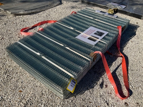 UNUSED GALVANIZED STEEL GARDEN MESH, APPROX12-GAUGE, APPROX 3FT X 6FT, APPROX QTY 50 , WELDED 0.8in