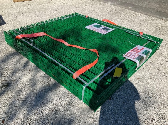 UNUSED PE COATED...GALVANIZED CARBON STEEL WIRES FARM FENCING, APPROX 40PCS