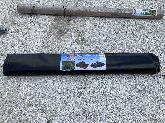 UNUSED 12 MIL POLYETHYLENE POND LINER, HIGH DENSITY POLYETHYLENE, APPROX SIZE 32.8FT x 32.8 FT...