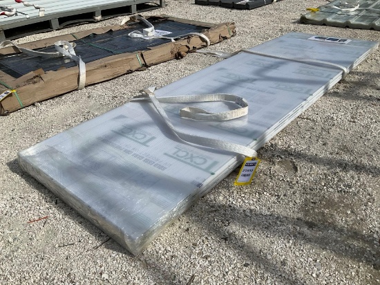 ...UNUSED MULTIWALL POLYCARBONATE PANEL IN CLEAR, APPROX 27in X 8FT , APPROX 10 PANELS...
