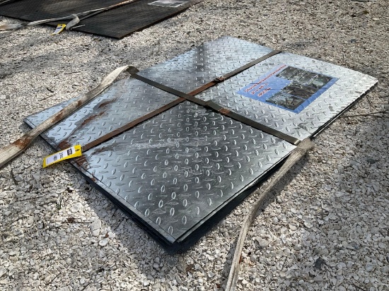 UNUSED GALVANIZED STEEL DIAMOND PLATE SHEET METAL, APPROX 36in X 49in , APPROX 20PCS IN STACK