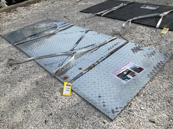 UNUSED GALVANIZED STEEL DIAMOND PLATE SHEET METAL, APPROX 39in X 94.5in , APPROX 5PCS IN SET