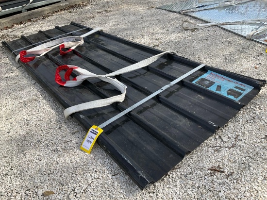 ( 1 ) STACK OF UNUSED METAL ROOF PANELS, APPROX 8FT L x 3FT W , APPROX 30 PANELS IN STACK