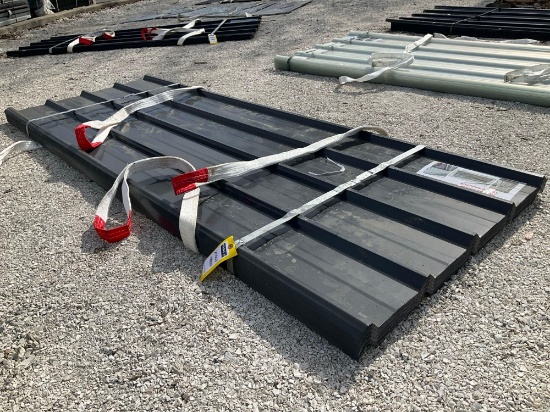 ( 1 ) STACK OF UNUSED METAL ROOF PANELS, APPROX 8FT L x 3FT W , APPROX 70 PANELS IN STACK