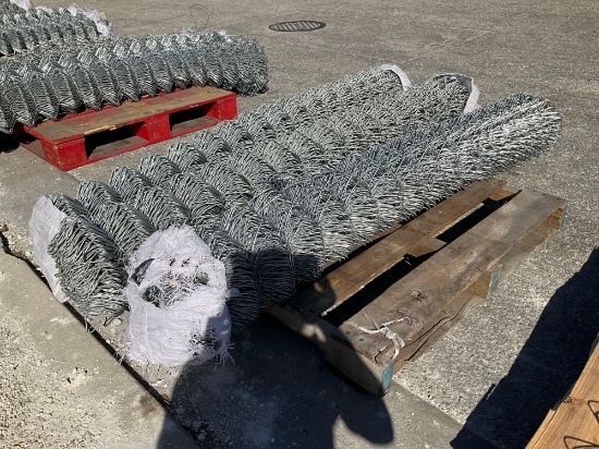 ( 3 ) ROLLS OF UNUSED CHAINLINK GALVANIZED FENCING