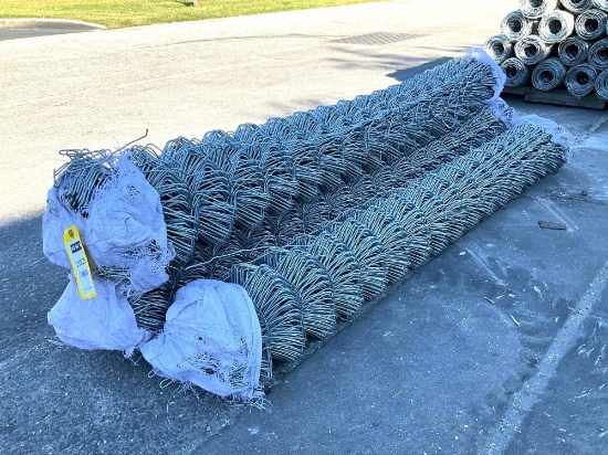 ( 4 ) ROLLS OF UNUSED CHAINLINK GALVANIZED FENCING...