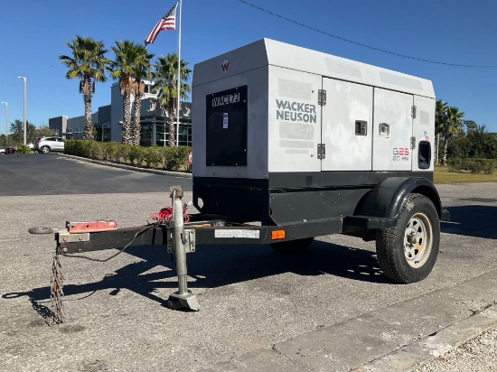 2018 WACKER NEUSON G25... GENERATOR, DIESEL, TRAILER MOUNTED, APPROX 19.5 /24.4 KW/KVA,