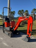 KUBOTA...ULTRA COMPACT EXCAVATOR MODEL K008-3, DIESEL, RUBBER TRACKS, PUSH BLADE, RUNS & OPERATES