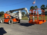 2016 SNORKEL ARTICULATING BOOM LIFT MODEL A46JE, ELECTRIC, APPROX MAX PLATFORM HEIGHT 46FT, BUILT...