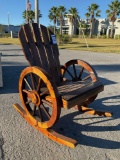 ROCKING WAGON WHEEL CHAIR