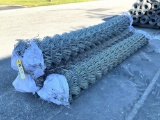 ( 4 ) ROLLS OF UNUSED CHAINLINK GALVANIZED FENCING...