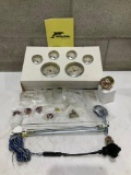 DOLPHIN INSTRUMENTS BOAT SPEEDOMETER - 6 PROGRAMABLE STAINLESS STEEL BEZEL BEIGE FACE SET PULSE