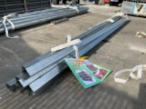 ( 1 )...UNUSED GALVANIZED STEEL SQUARE TUBE, APPROX 10FT L, APPROX 10 PCS BUNDLE
