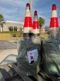 ( 1 ) STACK OF SAFETY TRAFFIC CONES, APPROX 15in X 27in, APPROX 20 CONES TOTAL