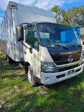 2017 HINO 195 BOX TRUCK, DIESEL , APPROX GVWR 17,950 LBS, BOX BODY APPROX 18FT, ETRACKS, BACK UP ...