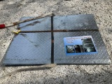 UNUSED GALVANIZED STEEL DIAMOND PLATE SHEET METAL, APPROX 36in X 49in , APPROX 20PCS IN STACK