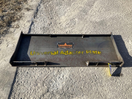 UNUSED LANDHONOR...UNIVERSAL ADAPTER PLATE ATTACHMENT SKID STEER