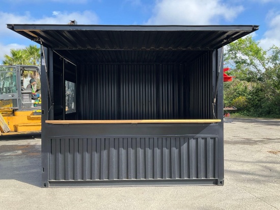 UNUSED 10FT VENDING BOOTH CONTAINER, APPROX...121" L x 88in W x 98in T