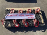 UNUSED LANDHONOR 5/16? 7FT DOUBLE LEGS LIFTING CHAIN SLINGS MODEL LHR-G80, ( 8 ) PCS...