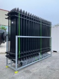 UNUSED GALVANIZED STEEL FENCE MODEL FEN20, APPROX 10FT L x 7FT H , APPROX 20PCS FENCE PANELS & AP...