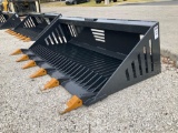 UNUSED 2023 LANDHONOR 66in ROCK BUCKET ATTACHMENT MODEL RB-14-66W FOR UNIVERSAL...SKID STEER...