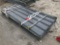 ( 1 ) STACK OF UNUSED METAL ROOF PANELS, APPROX 8FT L x 3FT W , APPROX QTY 30 PANELS , METAL PALLET