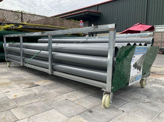 UNUSED UPVC RIGID NON-METALLIC CONDUIT, APPROX 4in x 10FT, APPROX 30 IN BUNDLE
