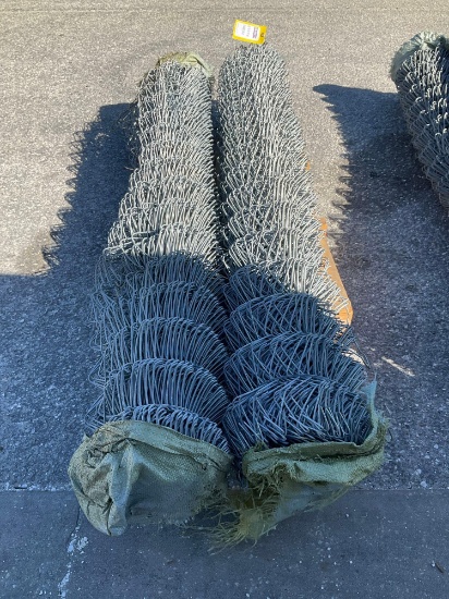 ( 2...) ROLLS OF UNUSED CHAINLINK GALVANIZED FENCING