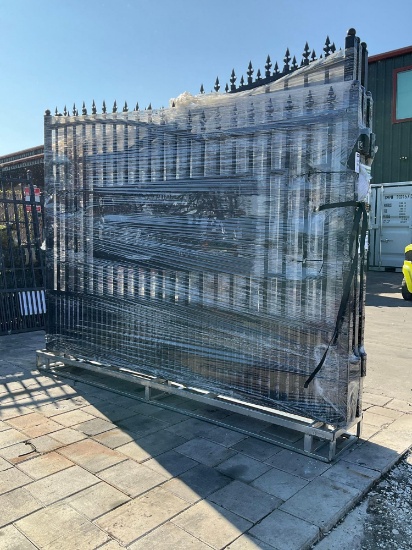 ( 1 ) SET OF UNUSED ALLMETAL...7FT X 20FT METAL FARM DRIVEWAY BI PARTING...GATES, GALVANIZED / PO...