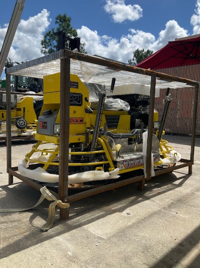 UNUSED 2024 FLAND RIDE ON TROWEL MODEL FL-2, GAS POWERED, APPROX 13 HP, APPROX DISC DIA 30in