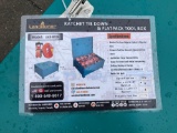 UNUSED LANDHONOR RATCHET TIE DOWN & FLATPACK TOOL BOX MODEL LHR-RF24, TOOL BOX APPROX 20in L x 28in
