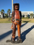 WOODEN COWBOY, APPROX 70in T...