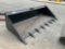 UNUSED BUCKET WITH TEETH ATTACHMENT FOR UNIVERSAL SKID STEER, APPROX 84IN