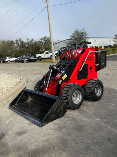 UNUSED 2024 SDLOOL SKID STEER LOADER MODEL SL323C, GAS POWERED, ELECTRIC START