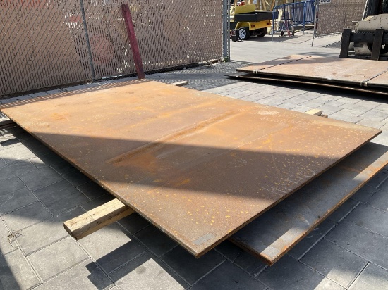 ( 1 ) 1in THICK STEEL ROD PLATE , APPROX 120 x 72