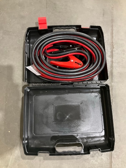 UNUSED BOOSTER CABLES, 25FT IN CARRY CASE