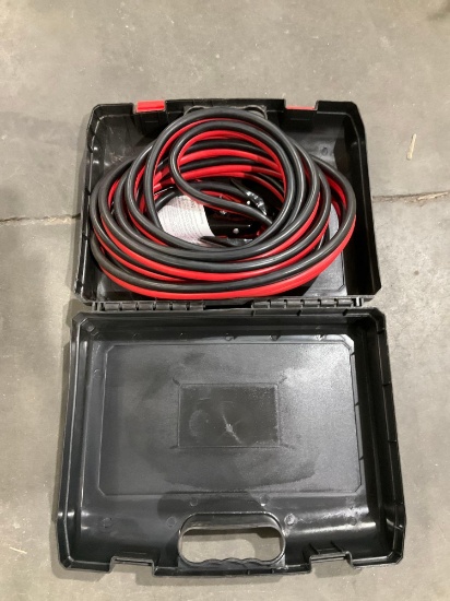 UNUSED BOOSTER CABLES, 25FT IN CARRY CASE