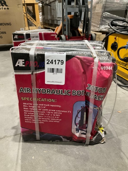 UNUSED ATE PRO USA 20 TON AIR HYDRAULIC BOTTLE JACK, APPROX 44,000LBS MAX CAPACITY