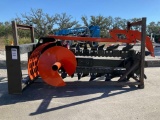 ( 1 ) UNUSED 2024 GIYI TRENCHER MODEL Y-D380 ATTACHMENT FOR UNIVERSAL SKID STEER (STOCK PHOTOS US...