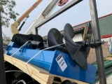 ( 1 ) UNUSED 2025 GIYI AUGER ATTACHMENT FOR SKID STEER, BITS APPROX 8in / 12in & 16in (STOCK PHOTOS