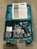 MAKITA CORDLESS IMPACT DRIVER MODEL DT03 IN CARRY CASE,RECONDITIONED, MAKITA DC10W CLASS 2 BATTERY