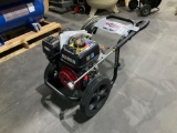 UNUSED SIMPSON GAS PRESSURE WASHER MODEL MS60850-S, APPROX 3000PSI, HOSE & WAND INCLUDED