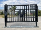 ( 1 ) SET UNUSED ALLMETAL 7FT x 20FT METAL FARM DRIVEWAY GATE MODEL K2007N, HORSE MOTIF STYLE, GA...