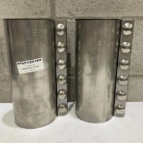 ( 2 ) MORRIS 4X12-IP 114 3MMOD 111517 PIPE REPAIR CLAMP SS